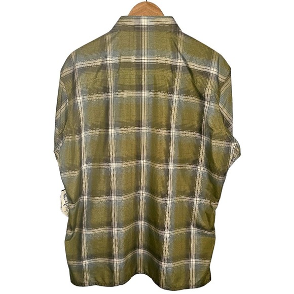 Kuhl Response Shirt Short‎ Sleeve Button Down Green Plaid Shirt Men's Sz XL NWT - Picture 3 of 11
